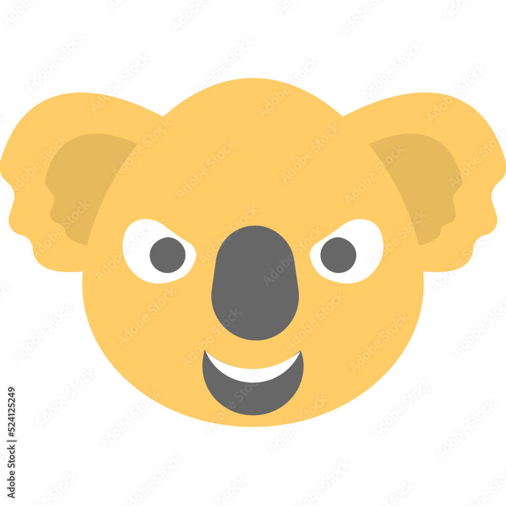 Koala Face Flat Icon Koala Face Flat Icon