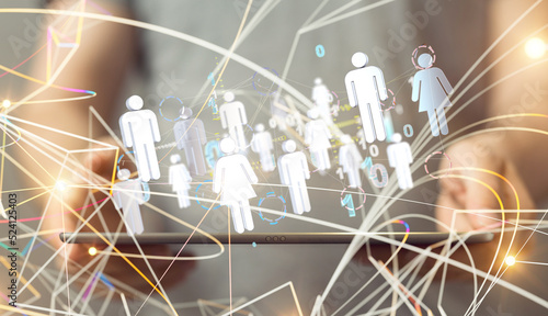 touching global network and...