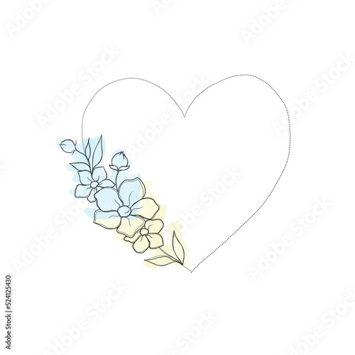 a set of sketches for a patriotic tattoo: flowers and hearts from the colors ...