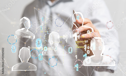 Neural network concept. Con...