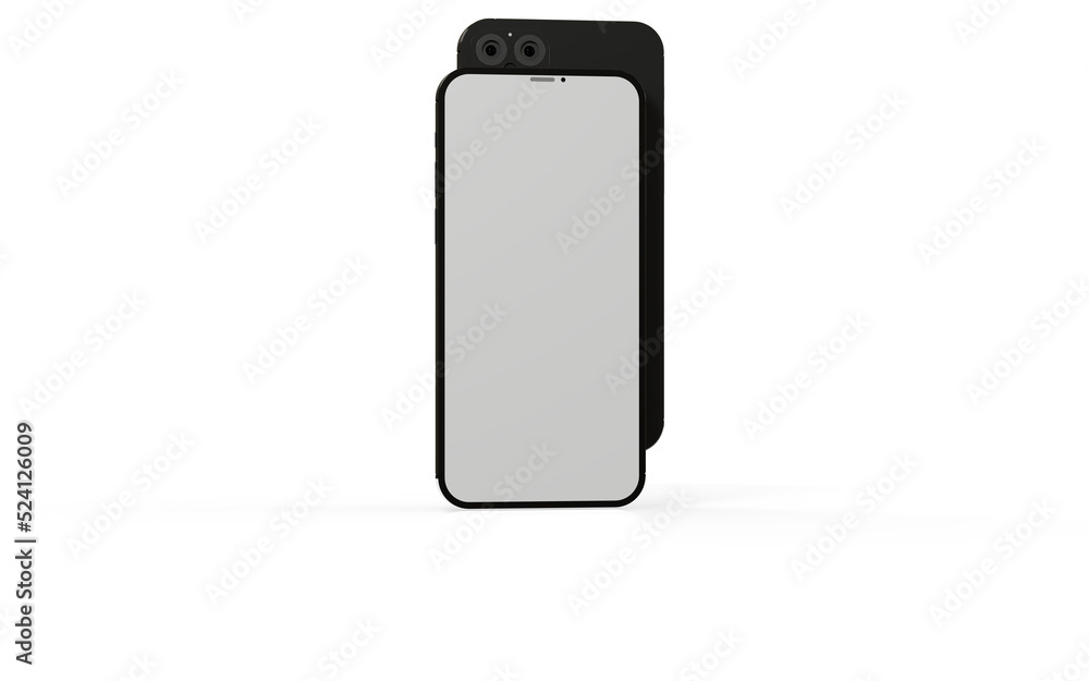 Naklejka premium Modern frameless smartphone Mock up