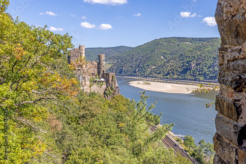 Picture of the Rhine near Assmannshausen with Rheinstein Castle photo