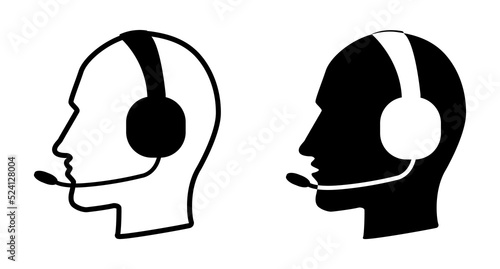Call center operator icon