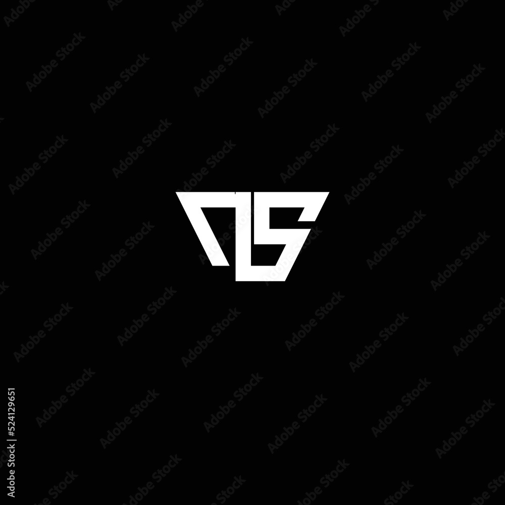 NS NS Logo Design, Creative Minimal Letter NS NS Monogram Stock Vector