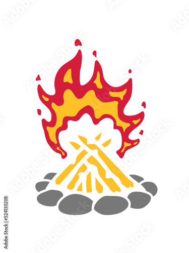 Steine Lagerfeuer Camping Feuer 