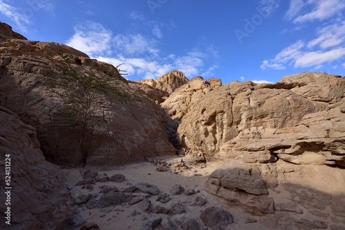 Holy Land of Israel. The Timna Valley. The copper mining of the King Solomon.