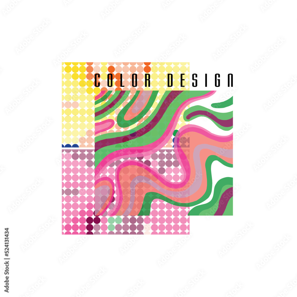 letter head design with colors art. Vector Illustration. File Eps 8