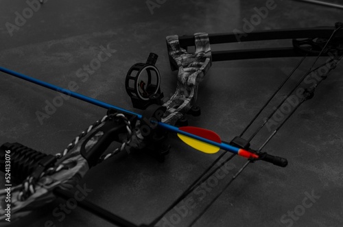 Photography Closeup shot of the butt for crossbow