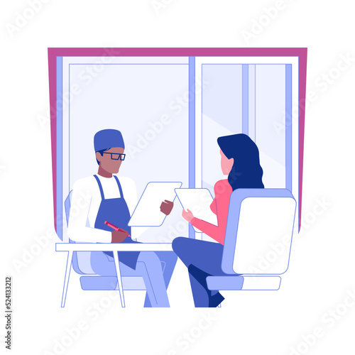 Franchise disclosure document isolated concept vector illustration. Business partners signing document about buying a franchise, food business, distributorship contract vector concept.