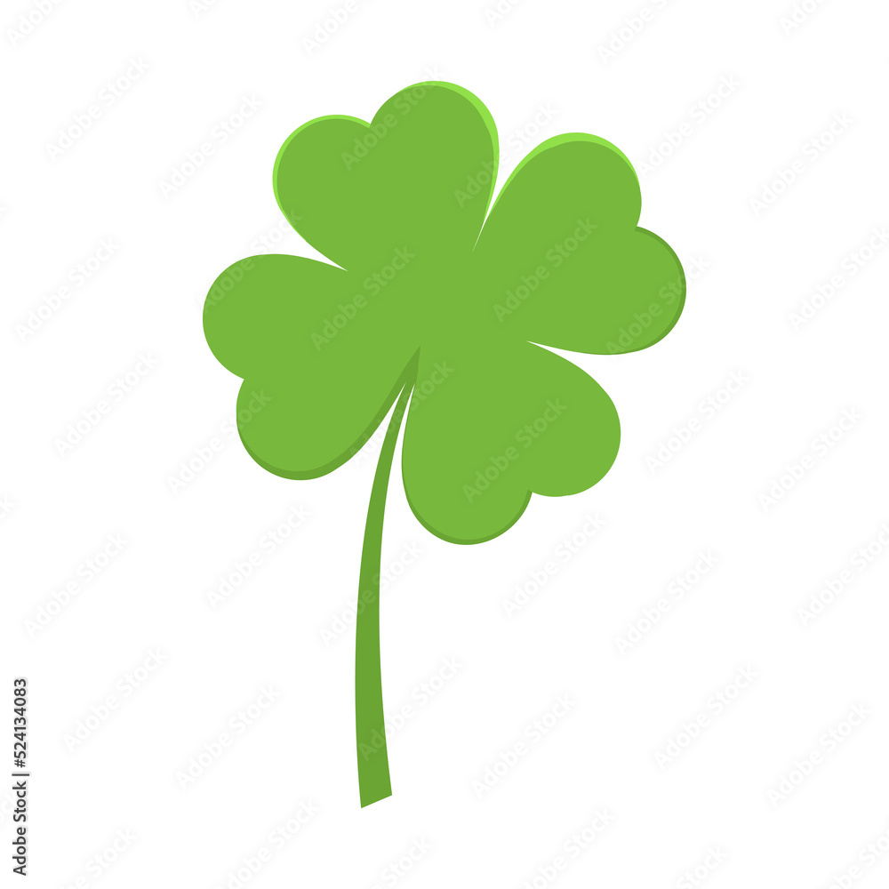 Saint Patrick Day Green Leaf Clover Shamrock. Hand Drawn Illustration Isolated On Transparent Background Saint Patrick Day Green Leaf Clover Shamrock. Hand Drawn Illustration Isolated On Transparent Background