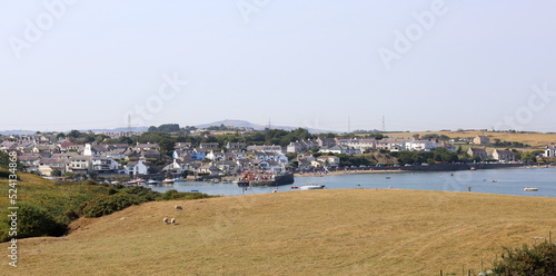 Coastal village of Cemeas Bay, Anglesea, Wales, UK. Beautiful small fishing village popular with tourists in summer.