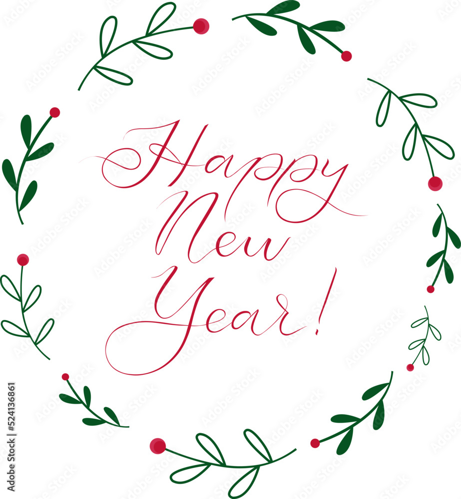 merry christmas greeting card happy new year 