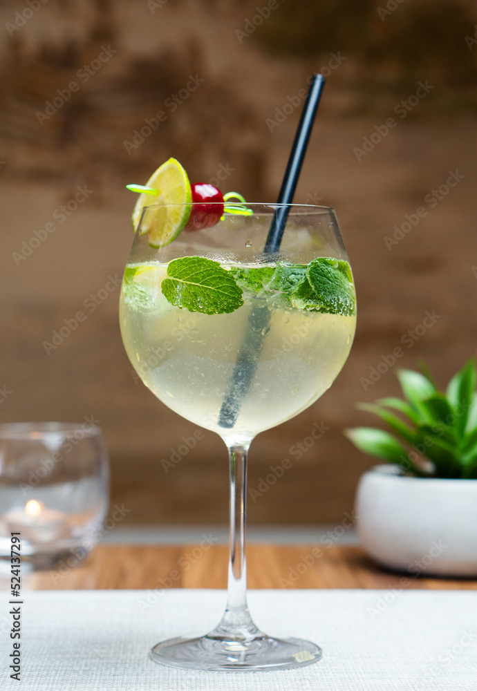 Fresh Mojito Cocktail With Lime And Mint Fresh Mojito Cocktail With Lime And Mint