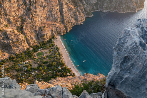 Fethiye Butterfly Valley high angle view, Turkey photo