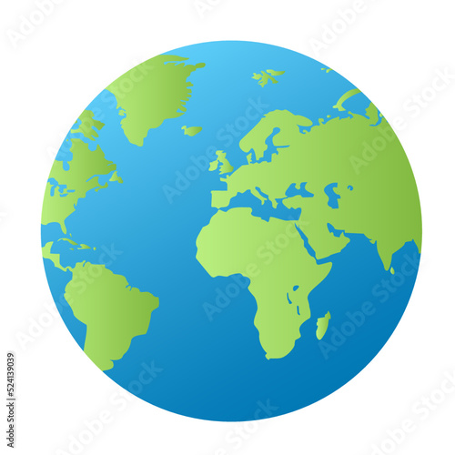 earth globe isolated on white