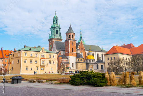 Wawel hill with cathedral and castle in Krakow photo