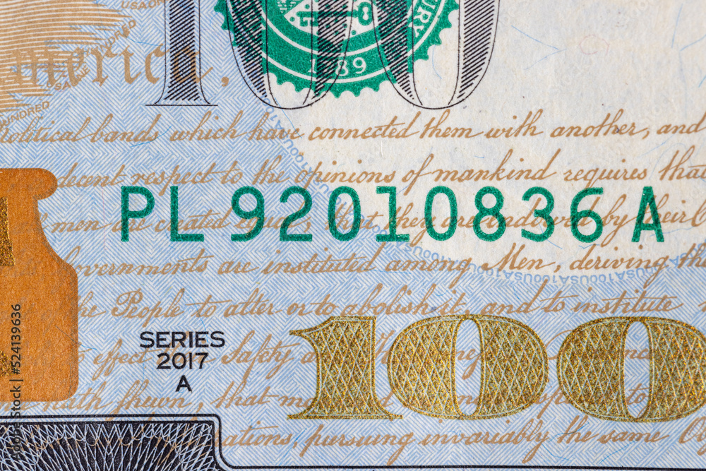 details of cash American hundred dollars