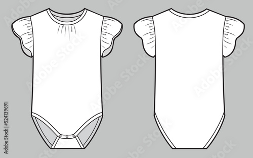 BODYSUIT WITH FRILL DETAIL FOR BABY GIRLS