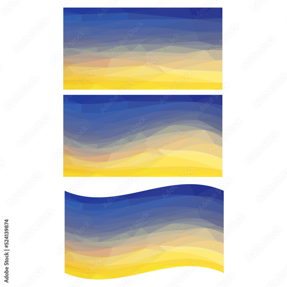 Obraz premium Ukraine Colored Flag Sign on White Background. Ukrainian Peace Symbol.