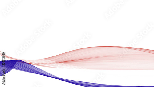 Semi-transparent red, white and blue ribbon overlay isolated on transparency 