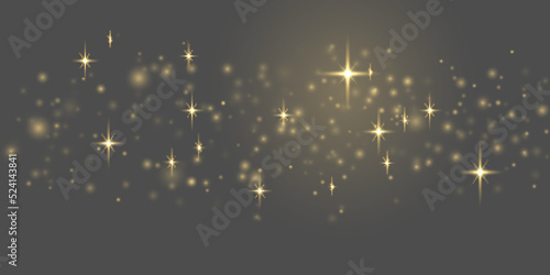 Fototapeta Naklejka Na Ścianę i Meble -  Blur sparks stars, gold dust, sparkle lights bokeh