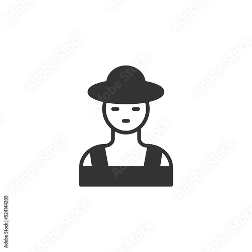 gardener man icons symbol vector elements for infographic web