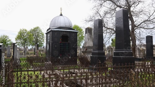 tombstones of the old jewish semetery photo