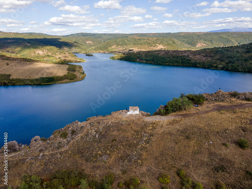 Amazing Aerial view of Pchelina Reservoir, Bulgaria