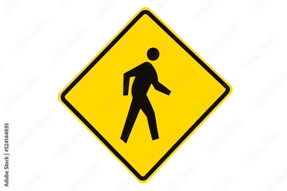 Pedestrian warning sign Pedestrian warning sign