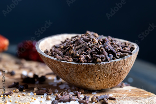 clove spices on the table during the cooking of food