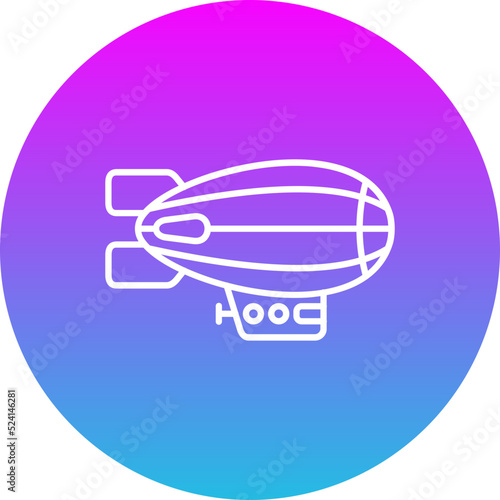 Airship Gradient Circle Line Inverted Icon