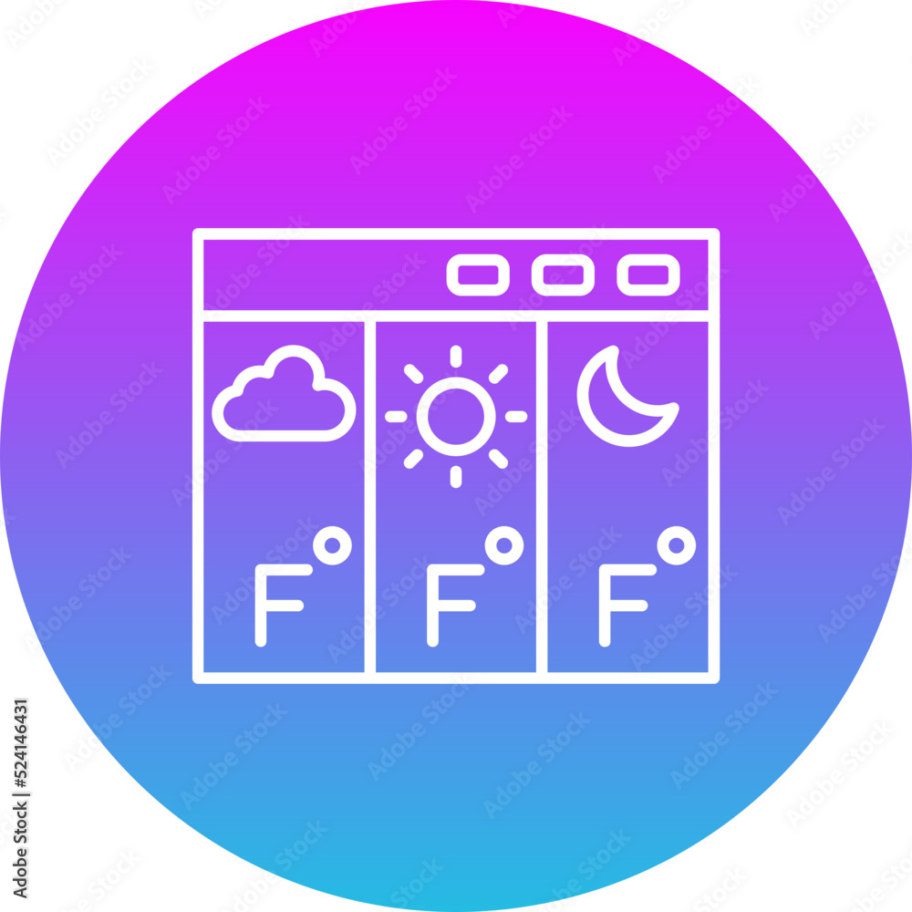 Forecast Gradient Circle Line Inverted Icon Forecast Gradient Circle Line Inverted Icon