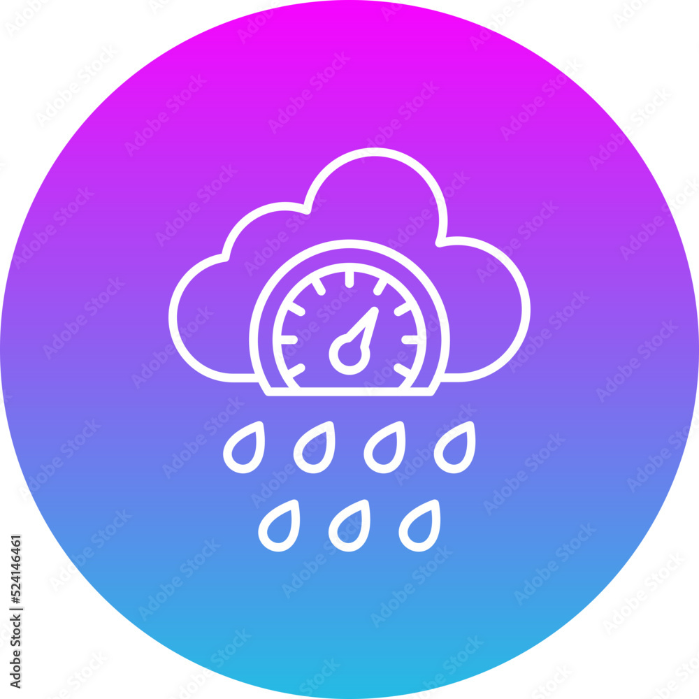 Pressure Gradient Circle Line Inverted Icon Pressure Gradient Circle Line Inverted Icon