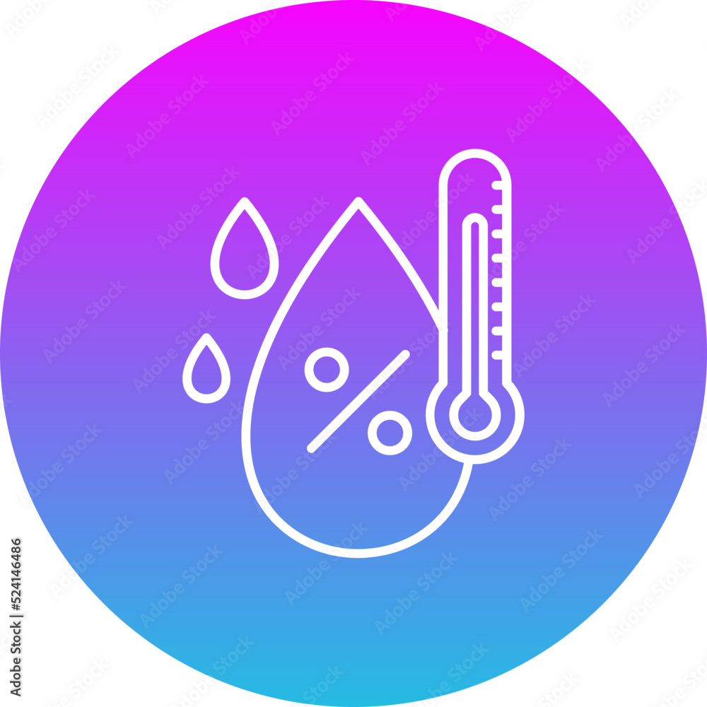 Humidity Gradient Circle Line Inverted Icon Humidity Gradient Circle Line Inverted Icon