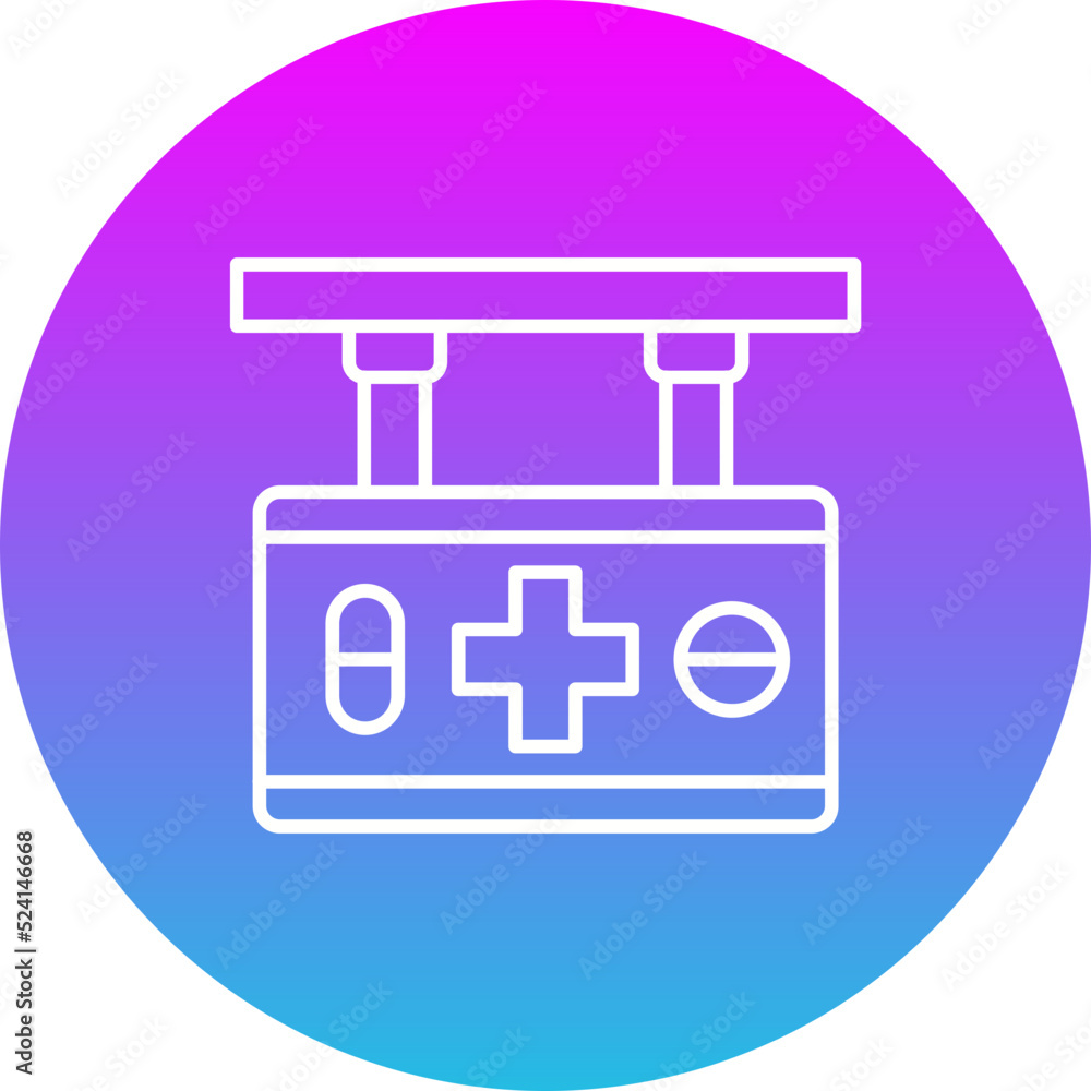 Signboard Gradient Circle Line Inverted Icon Signboard Gradient Circle Line Inverted Icon
