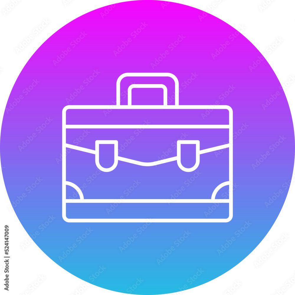 Briefcase Gradient Circle Line Inverted Icon Briefcase Gradient Circle Line Inverted Icon