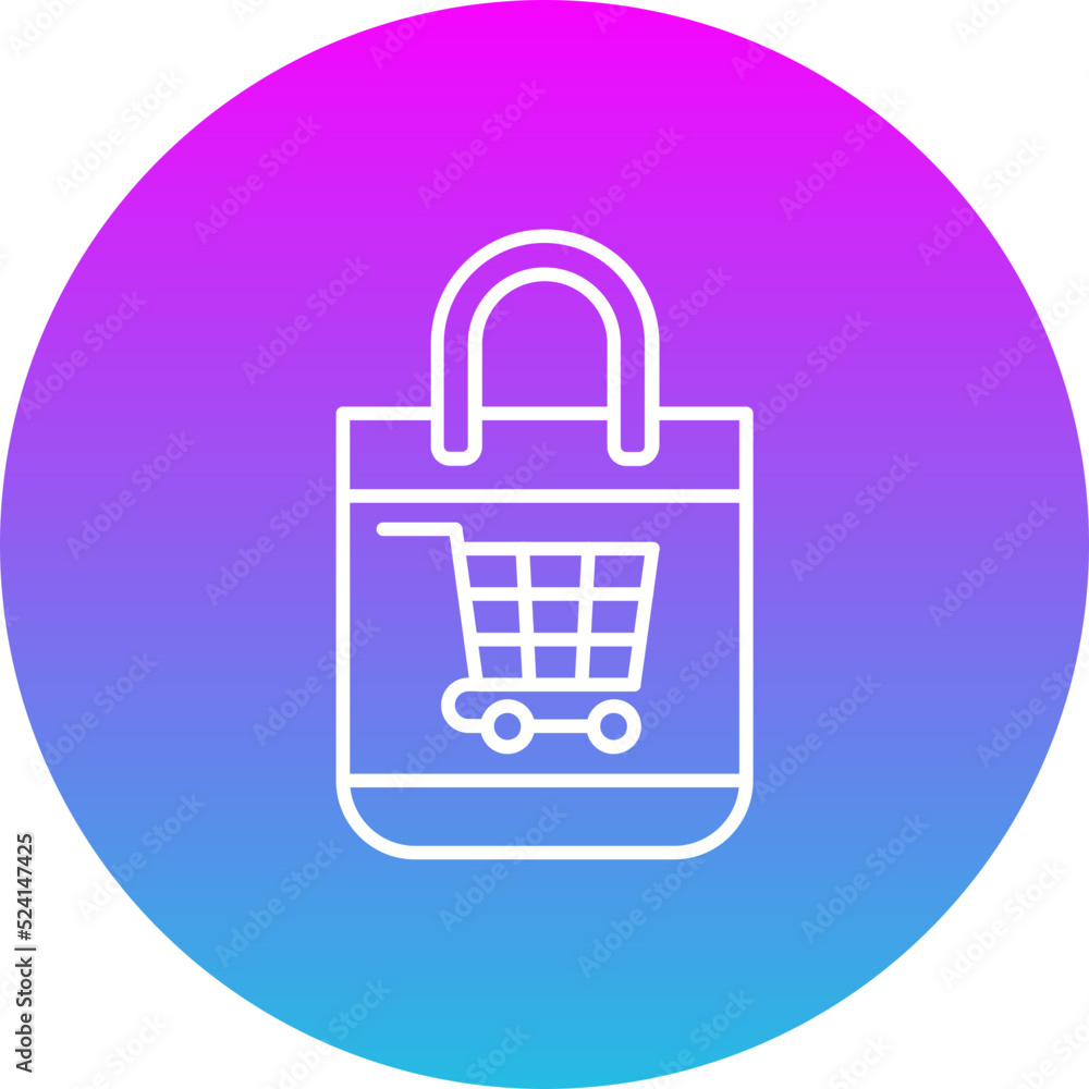 Retail Gradient Circle Line Inverted Icon Retail Gradient Circle Line Inverted Icon