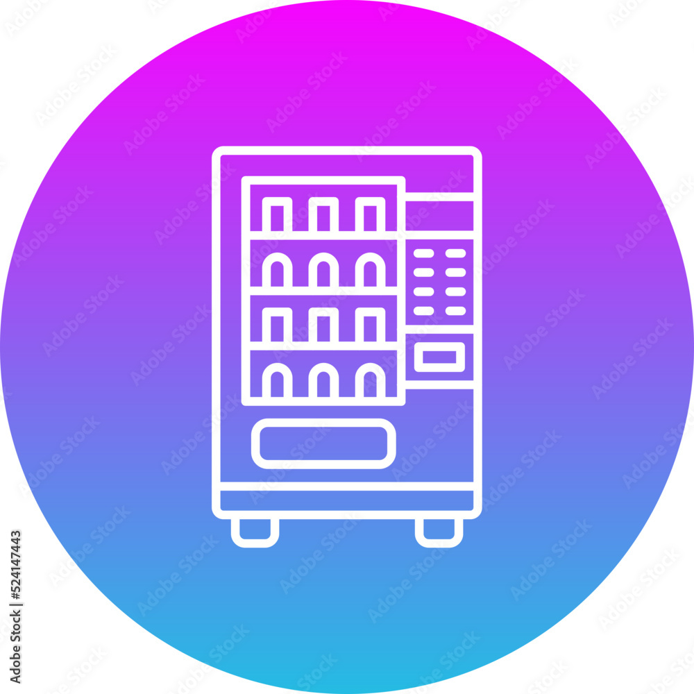 Vending Machine Gradient Circle Line Inverted Icon Vending Machine Gradient Circle Line Inverted Icon