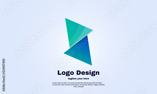 unique initial logo s colorful minimalist design isolated on