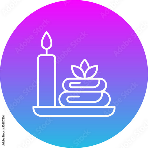 Spa Gradient Circle Line Inverted Icon