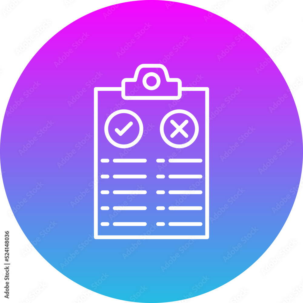 Pros and Cons Gradient Circle Line Inverted Icon Pros and Cons Gradient Circle Line Inverted Icon
