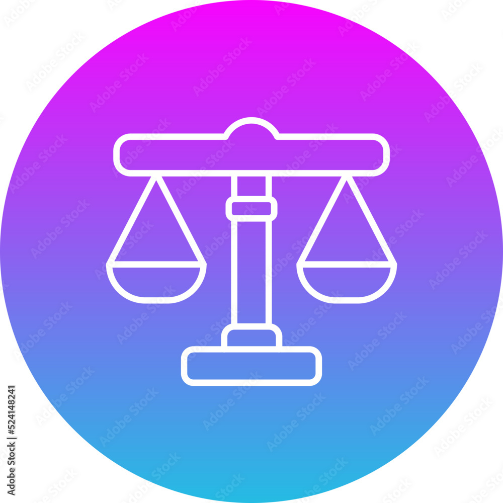 Justice Gradient Circle Line Inverted Icon Justice Gradient Circle Line Inverted Icon
