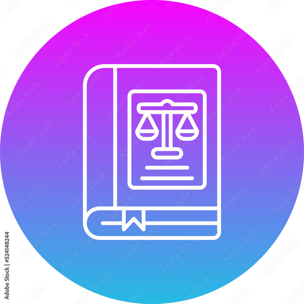 Law Gradient Circle Line Inverted Icon Law Gradient Circle Line Inverted Icon