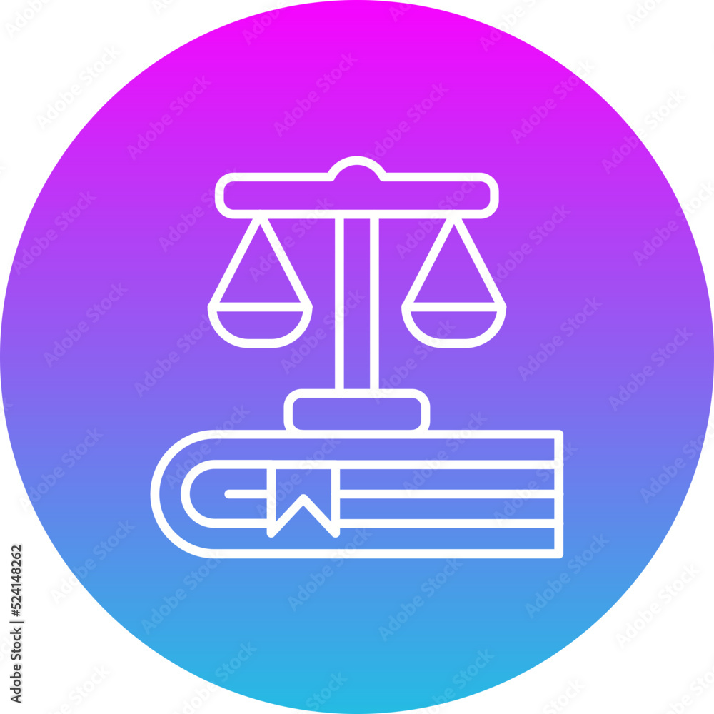 Book Gradient Circle Line Inverted Icon Book Gradient Circle Line Inverted Icon
