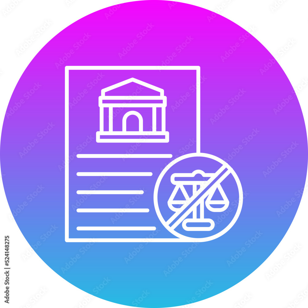 Illegal Gradient Circle Line Inverted Icon