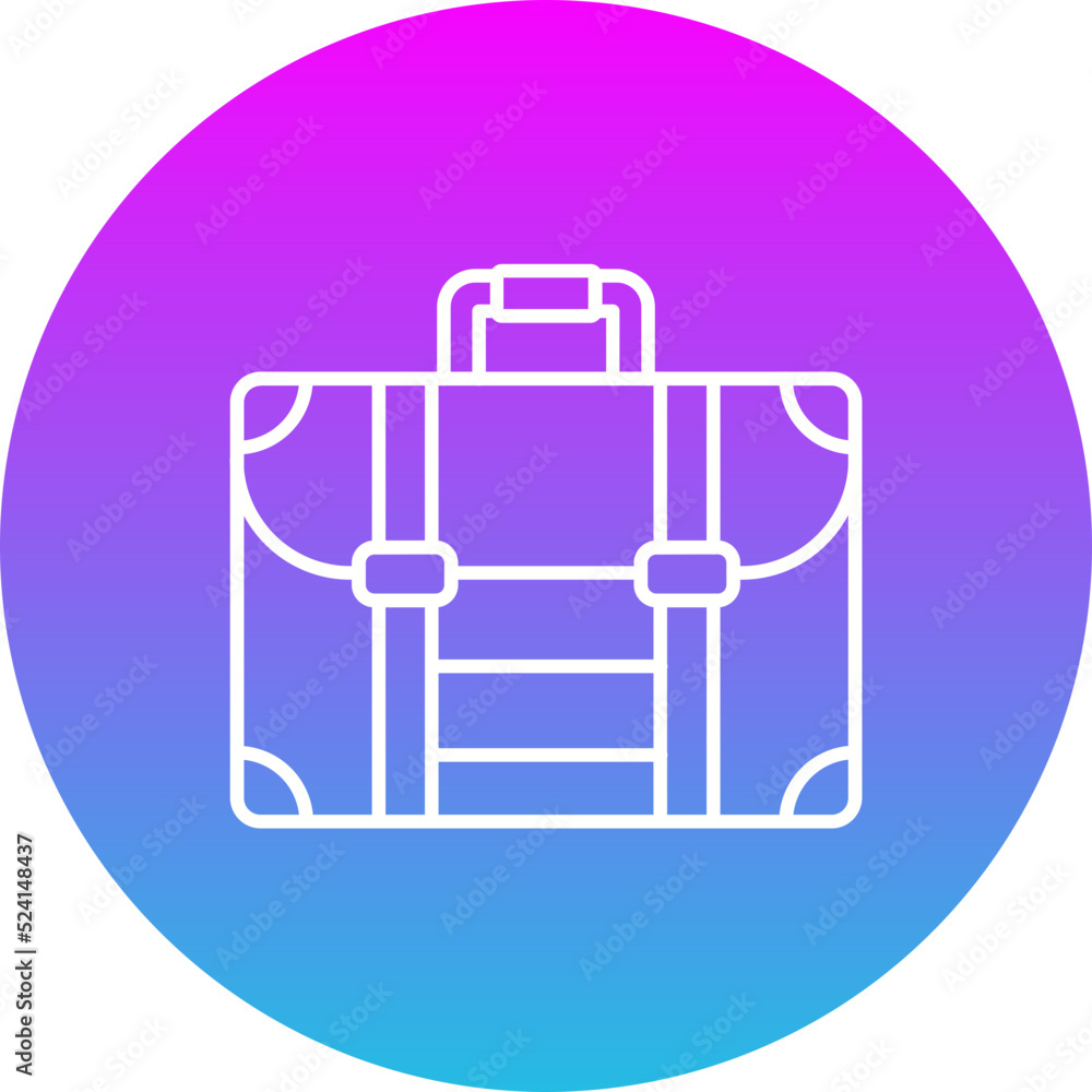Briefcase Gradient Circle Line Inverted Icon Briefcase Gradient Circle Line Inverted Icon