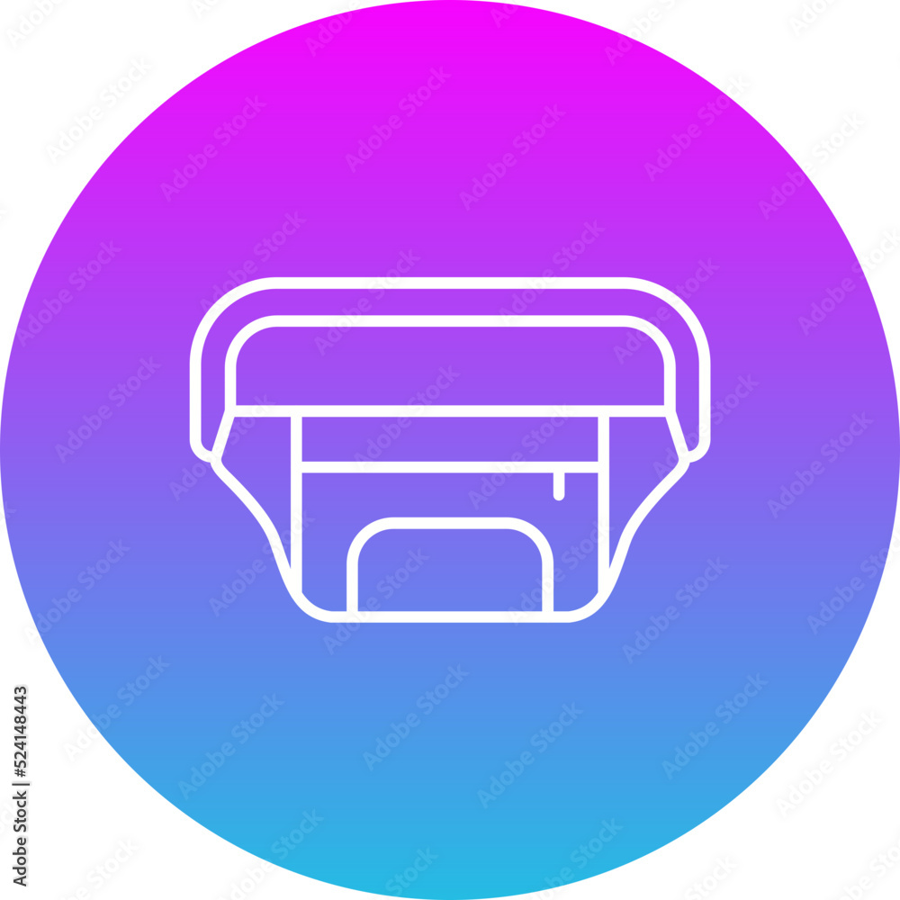 Waist Bag Gradient Circle Line Inverted Icon Waist Bag Gradient Circle Line Inverted Icon