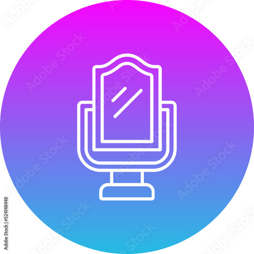 Free Download Mirror Gradient Circle Line Inverted Icon - GFXLoad