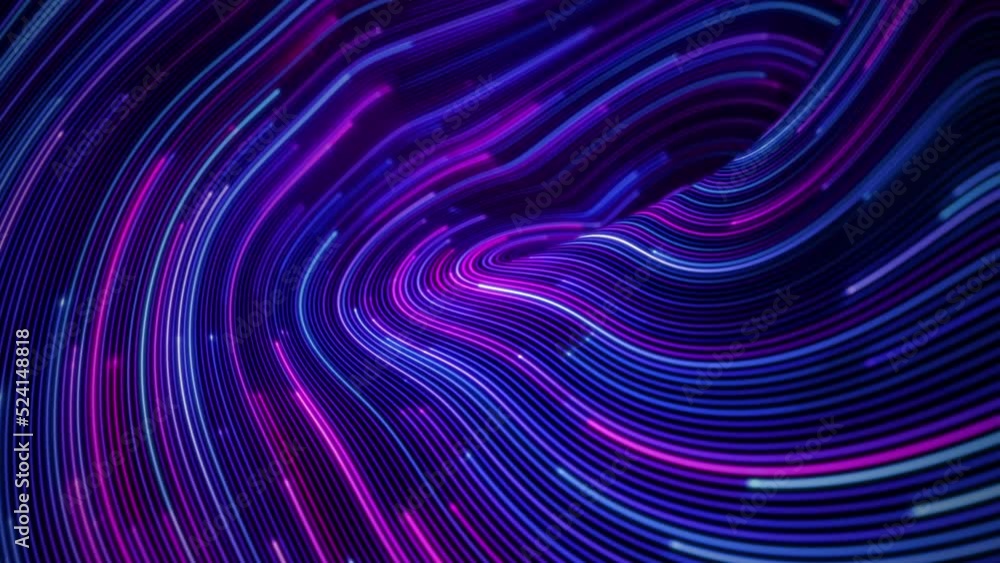 Futuristic stream of neon rays. Particle trails background. Communication and technology concept. Seamless loop. Futuristic stream of neon rays. Particle trails background. Communication and technology concept. Seamless loop.
