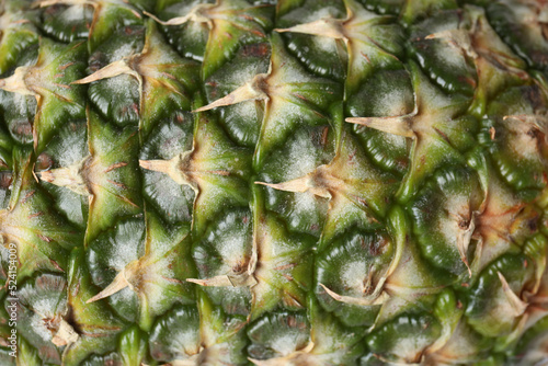 Fresh ripe juicy pineapple as background, closeup